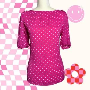 Pink Polka Dot Blouse